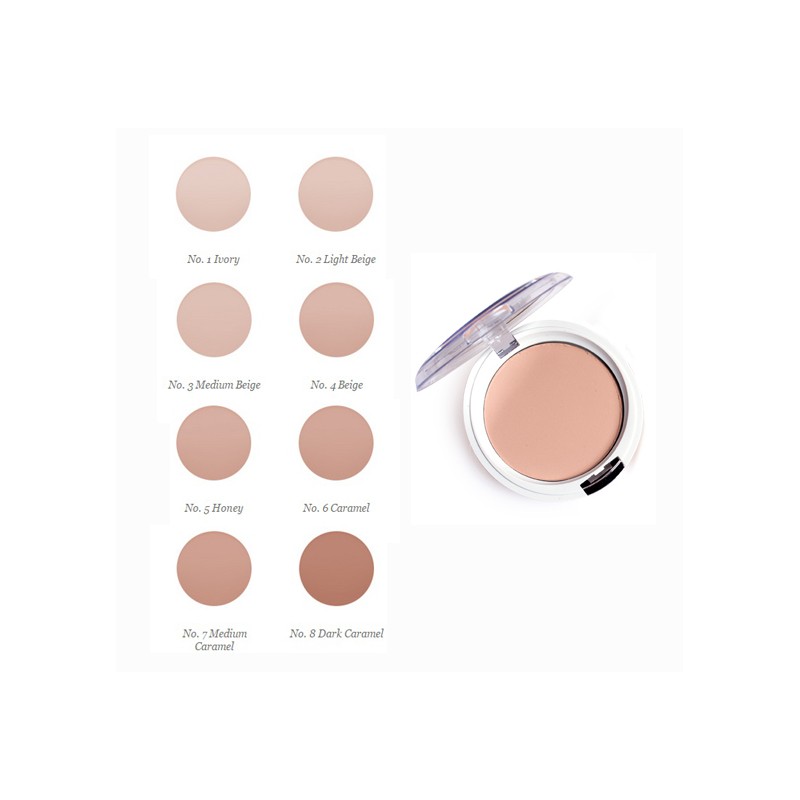 Transparent shop face powder