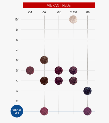 Χρωματολόγιο wella color touch 3