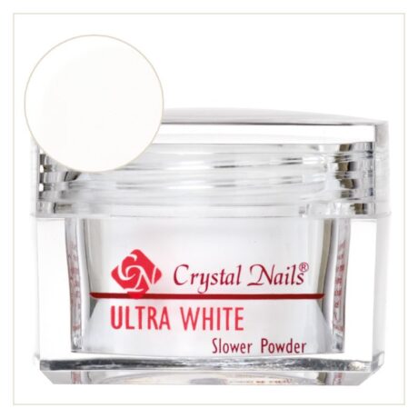Crystal Nails Acrylic, Ultra White Slower Powder 17gr