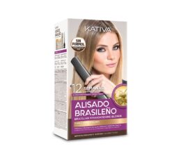 Kativa Alisado Brasileno Straightening Blonde Kit (Pre Shampoo 15 ml, Mask 150ml, Shampoo 30ml, Conditioner 30ml)