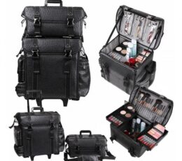 Rolling Beauty Suitcase 3 In 1 Leather Black 5866158 3 550x550